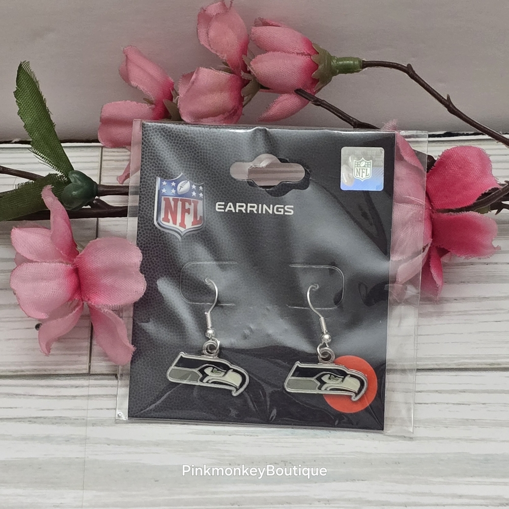 Seattle Seahawks Logo Dangle Earrings